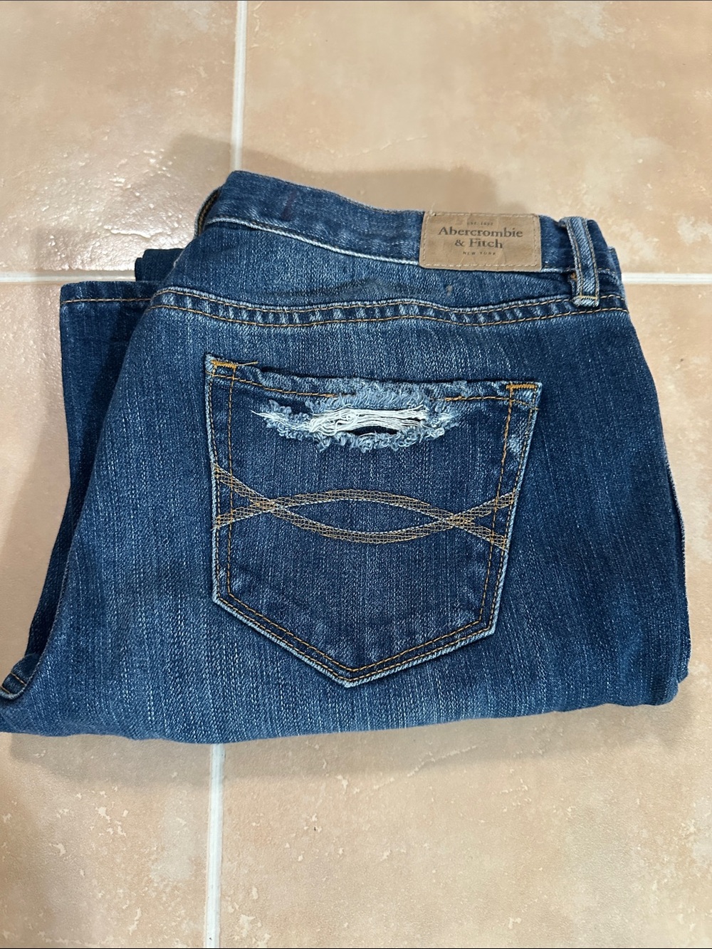 Abercrombie & Fitch Indigo Slim Straight Jeans